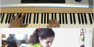 Online music lessons for guitar or piano