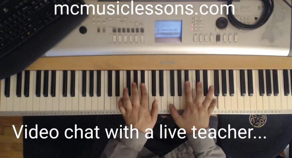Optimizing online music lessons in video chat piano instruction