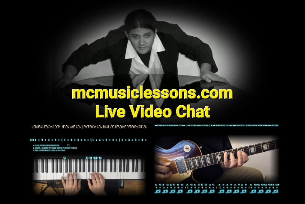 music lessons at home, in-studio, or online