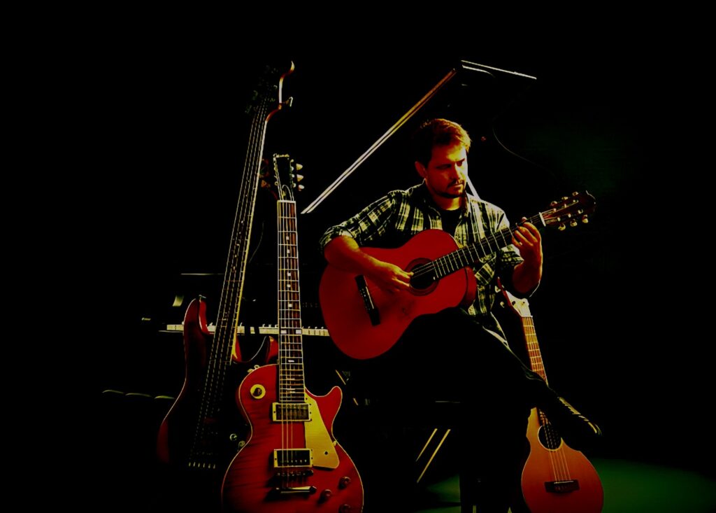 Kevin McClain of McMusic Lessons & Performances provides music lessons online and in studio on the guitar on the guitar, piano, ukulele, and bass for children and adults